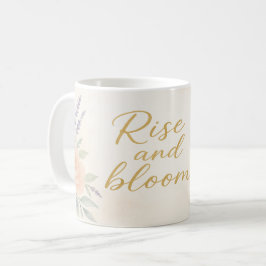 Morning Bloom Watercolor Floral Tasse – "Erhebe di