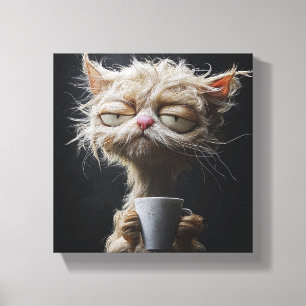 Morning Brew Bliss - Katze Leinwanddruck