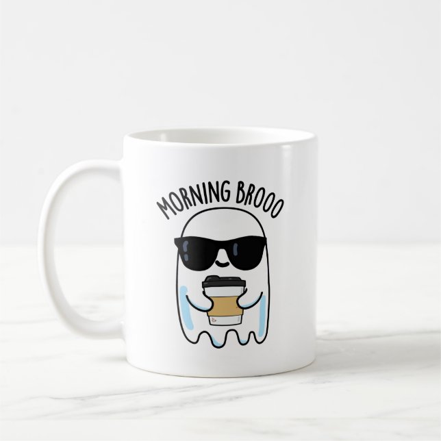 Morning Broo Funny Ghost Kaffeepause Kaffeetasse (Links)