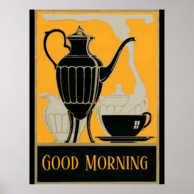 Morning Coffee Vintage Poster (Vorne)