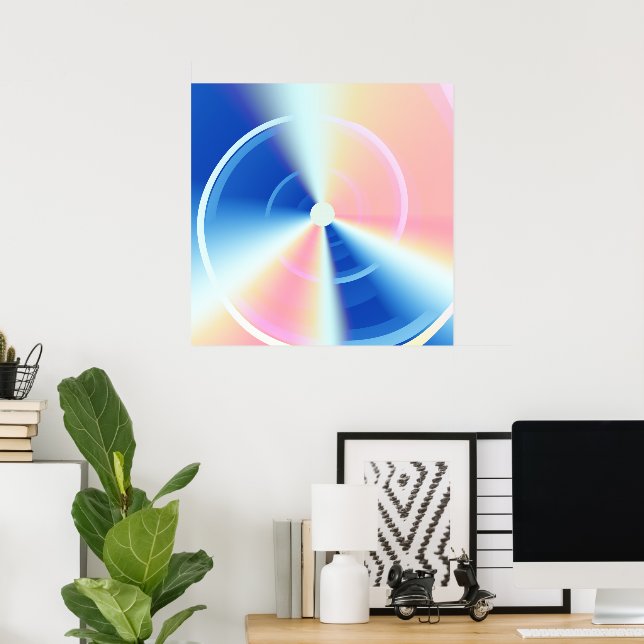 Morning Dawn Psychedelic Hypnotic Swirl Poster (Heimbüro)