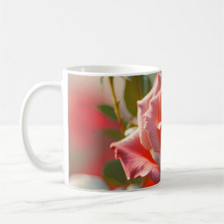 Morning Dew auf einer blühenden Rose Kaffeetasse