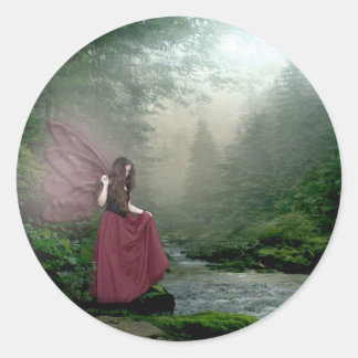 Morning Fairy Runder Aufkleber