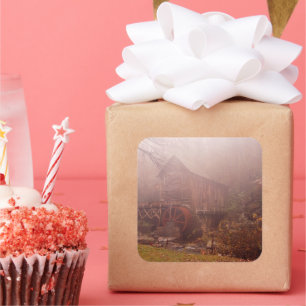 Morning Fog Quadratischer Aufkleber