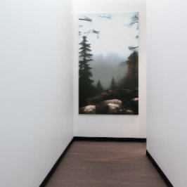 Morning Forest Forest Forest Beyond the Creek Land Leinwanddruck