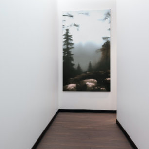 Morning Forest Forest Forest Beyond the Creek Land Leinwanddruck