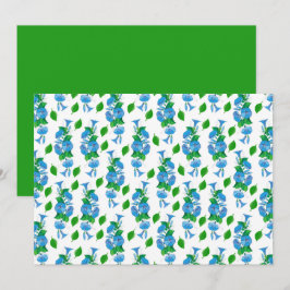 Morning Glories Floral Botanical Note Card Mitteilungskarte