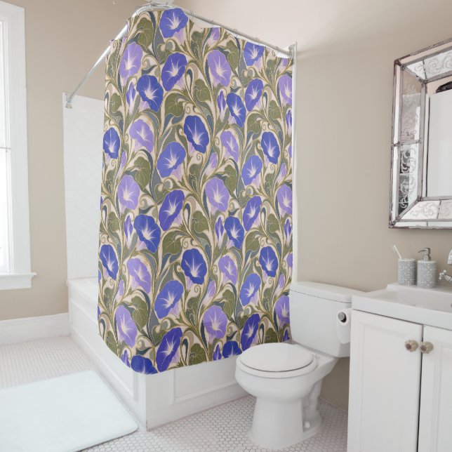 Morning Glory Art Nouveau Duschvorhang (Beispiel)