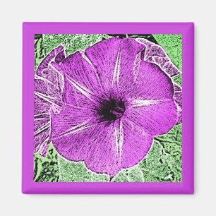 Morning Glory Block Print - Amethyst lila Magnet