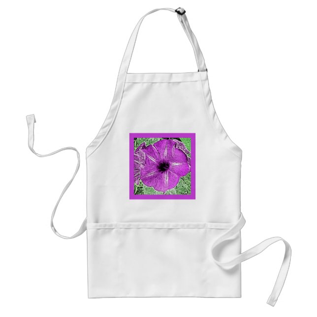 Morning Glory Block Print - Amethyst lila Schürze (Vorne)
