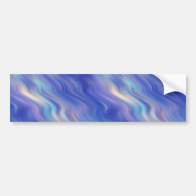 Morning Glory Blue Wavy Textur Autoaufkleber (Vorne)