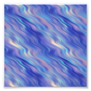 Morning Glory Blue Wavy Textur Fotodruck