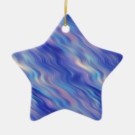 Morning Glory Blue Wavy Textur Keramikornament