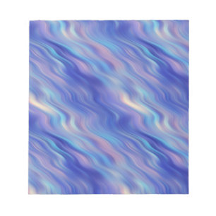 Morning Glory Blue Wavy Textur Notizblock