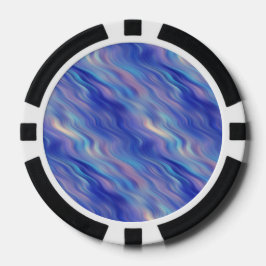 Morning Glory Blue Wavy Textur Pokerchips