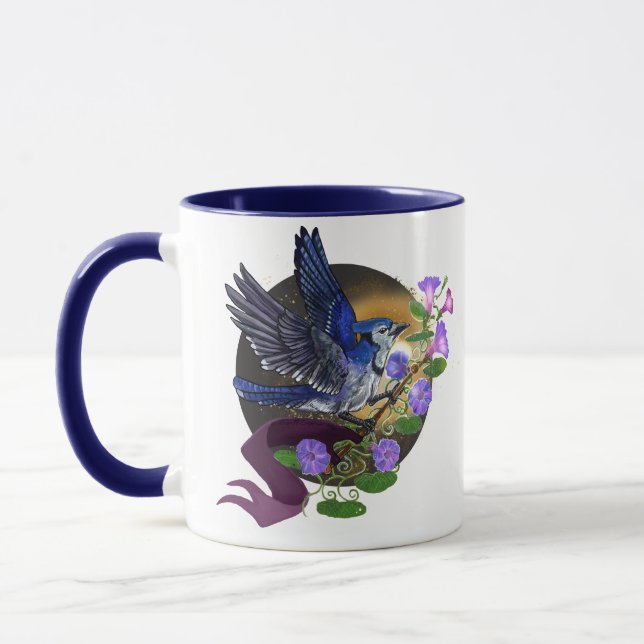 Morning Glory BlueJay Tasse (Links)