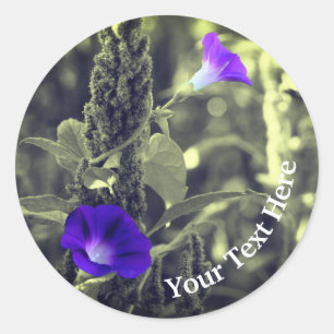 Morning Glory Blume Personalisiert Runder Aufkleber