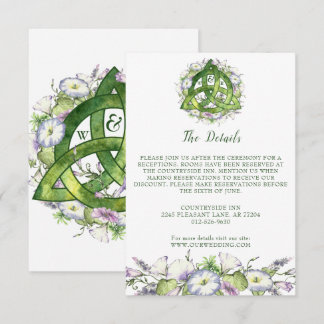 Morning Glory Celtic Green Triquetra Details Begleitkarte