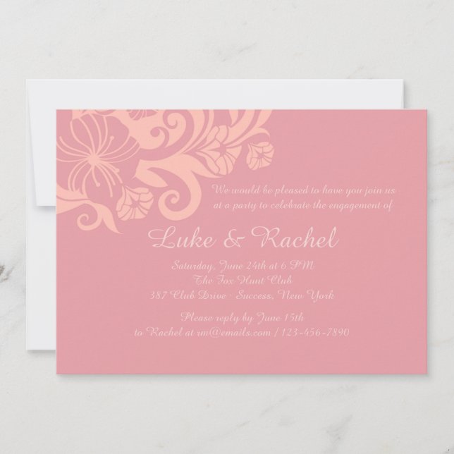 Morning Glory Floral Einladung (Vorderseite)