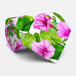 Morning Glory Floral Pattern Krawatte