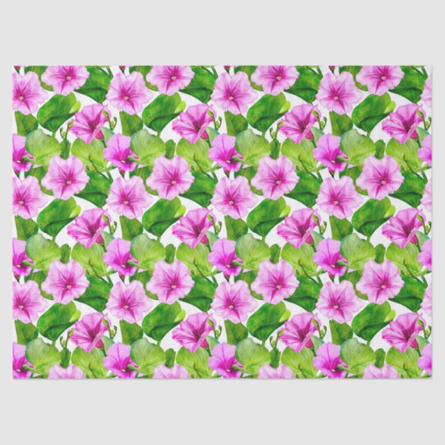 Morning Glory Floral Pattern Seidenpapier (Vorderseite)