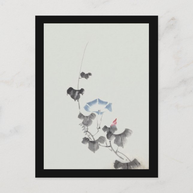 Morning Glory Hokusai Japanisch Fine Art Art Postkarte (Vorderseite)
