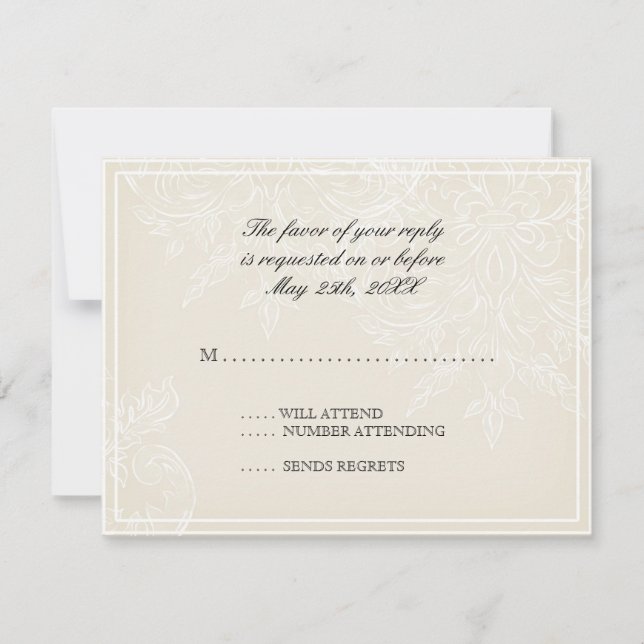 Morning Glory Hydrangea Wedding RSVP Response Card Karte (Vorderseite)