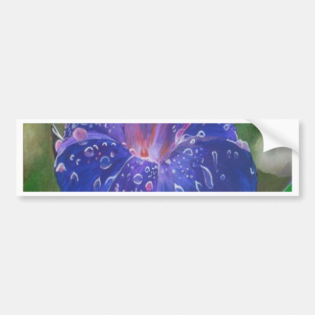Morning Glory (Ipomoea Purpurea) Petals und Dew Dr Autoaufkleber (Vorne)