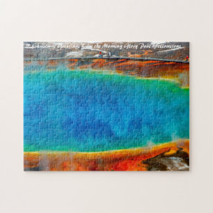 Morning Glory Pool Yellowstone. Weihnachtsgrüßen Puzzle