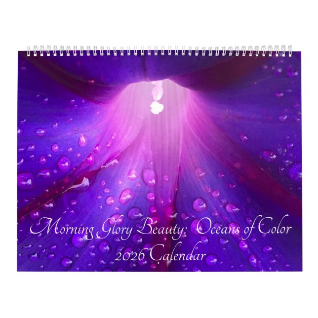 Morning Glory Schönheit: Ozeane der Farbe 2026 Kalender (Titelbild)