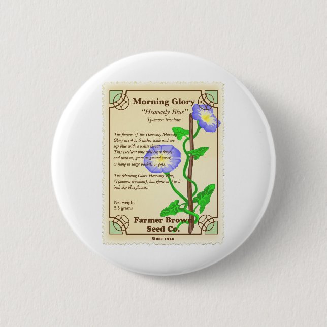 Morning Glory Seed Packet Button (Vorderseite)
