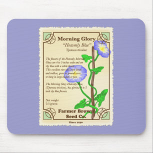 Morning Glory Seed Packet Mousepad
