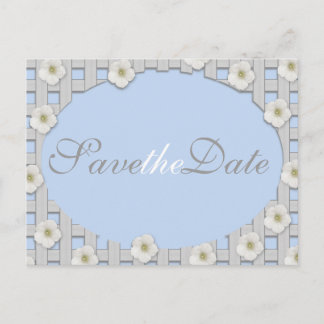 Morning Glory Trellis Save the Date Postcard Ankündigungspostkarte