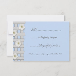 Morning Glory Trellis Wedding RSVP Karte
