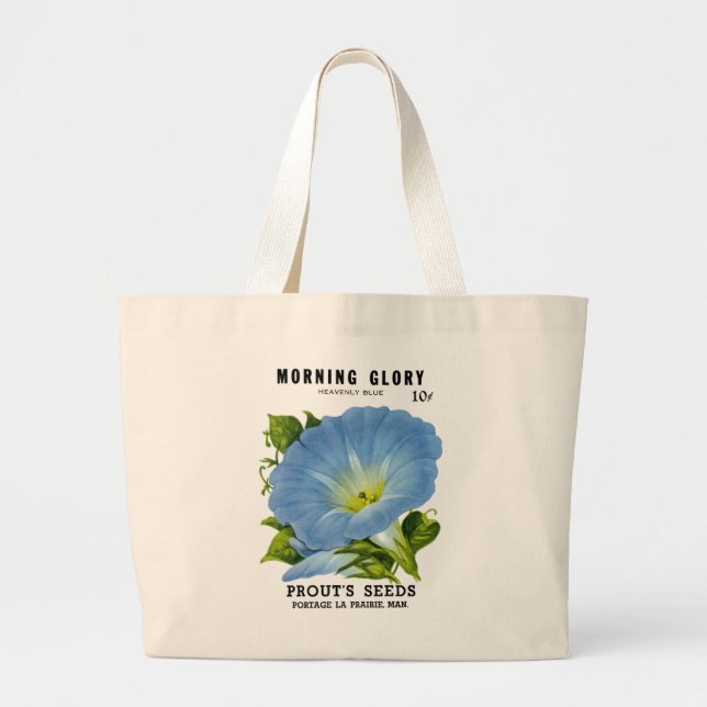 Morning Glory Vintag Seed Packet Jumbo Stoffbeutel (Vorne)