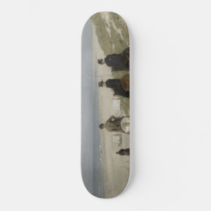 Morning Horse Ride on the Beach (by Anton Mauve) Skateboard