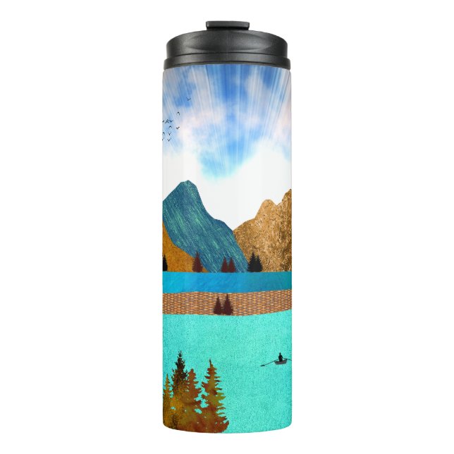 Morning Lake Rower Thermosbecher (Vorderseite)
