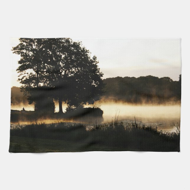 Morning Lake Scene ktcna Geschirrtuch (Horizontal)