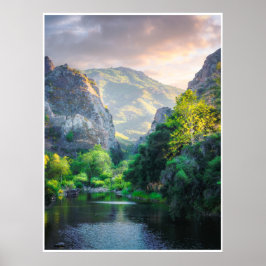 Morning Light Through the Canyon Poster