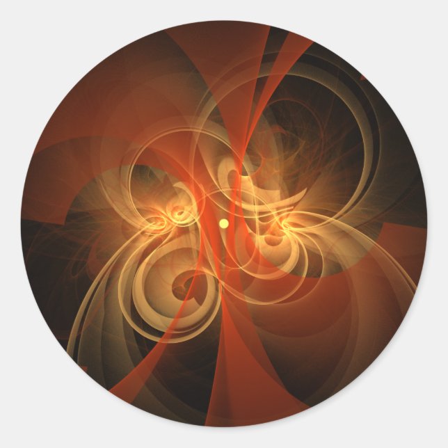 Morning Magic Abstrakt Art Round Sticker (Vorderseite)