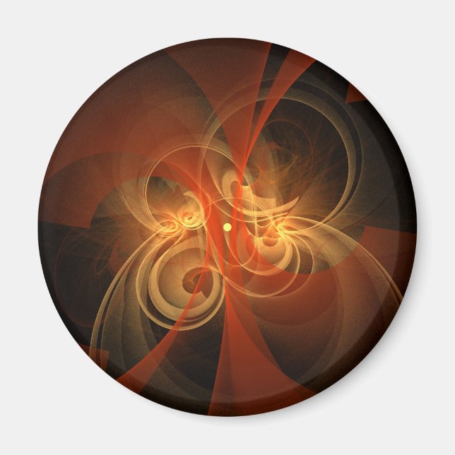 Morning Magic Abstrakt Art Runde Magnet (Vorne)