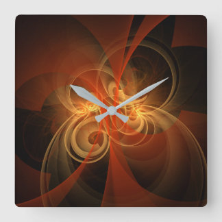 Morning Magic Abstrakt Art Square Quadratische Wanduhr