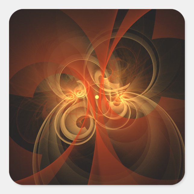 Morning Magic Abstrakt Art Square Sticker (Vorderseite)