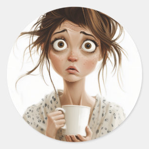 Morning Mayhem Runder Aufkleber