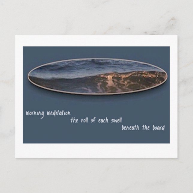 Morning Mediation Haiku Postcard Postkarte (Vorderseite)
