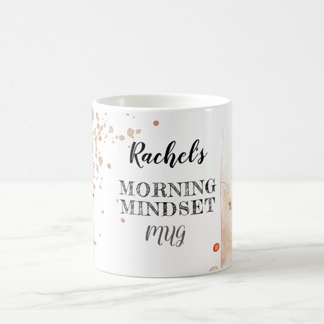 Morning Mindset Personalisierte Schleimhaut Kaffeetasse (Mittel)