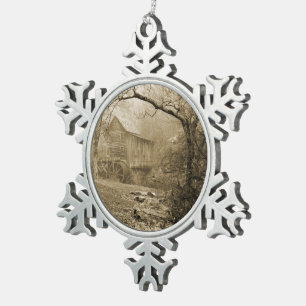 Morning Mist Schneeflocken Zinn-Ornament