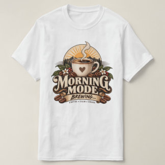 Morning Mode Braut Kaffee Liebhaber Vintage Kaffee T-Shirt