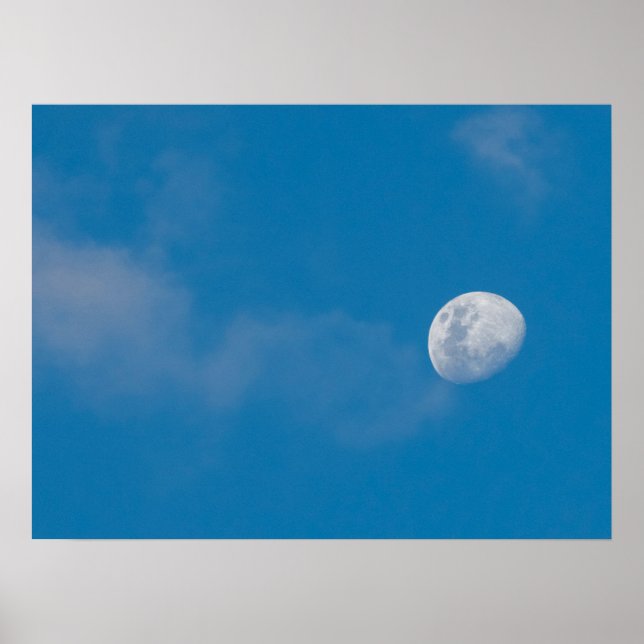 Morning Moon | Sambia, Afrika Poster (Vorne)