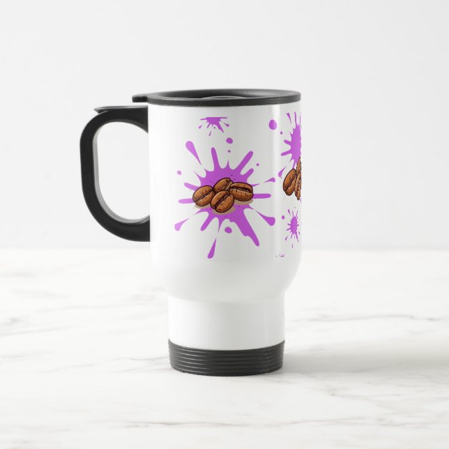 Morning Motivation Kaffeetasse | Cute Lila Kaffee (Links)